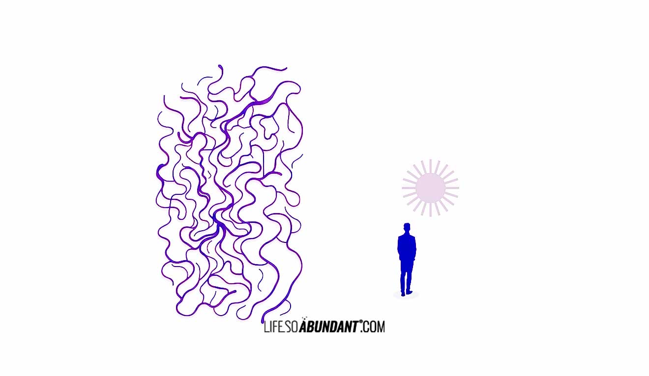 Obstacles and Solutions - Split-Screen - Left Side a Maze Right Side a Clear Path - Life So Abundant®