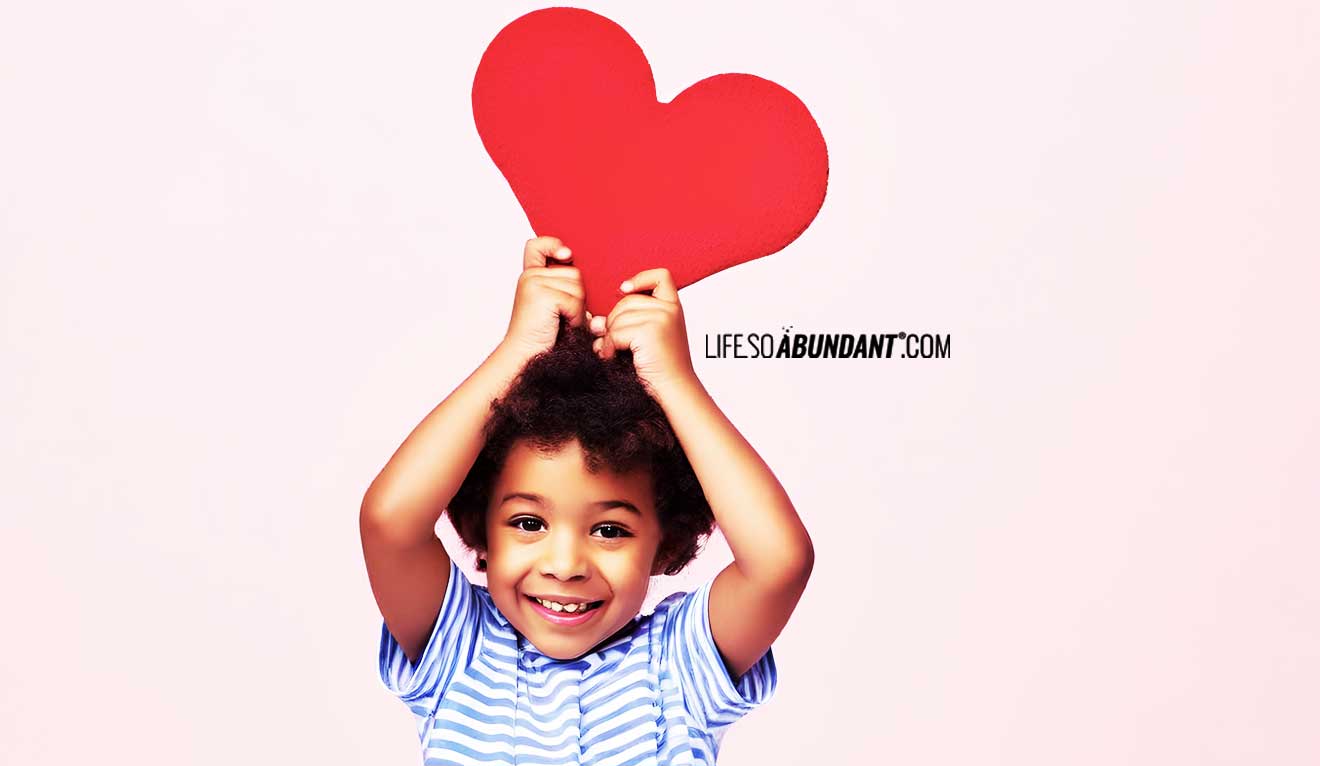 Valentines Gift Basket for Kids - Charming Boy Posing With Heart - Life So Abundant®